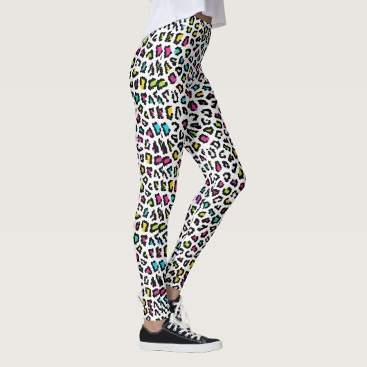 Kleurrijke Leopard Print Leggings (Rechts)