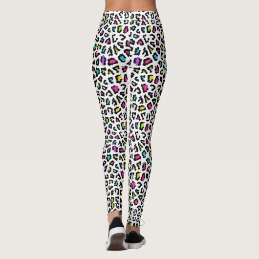 Kleurrijke Leopard Print Leggings (Achterkant)