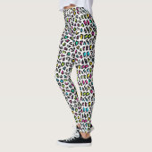 Kleurrijke Leopard Print Leggings (Links)