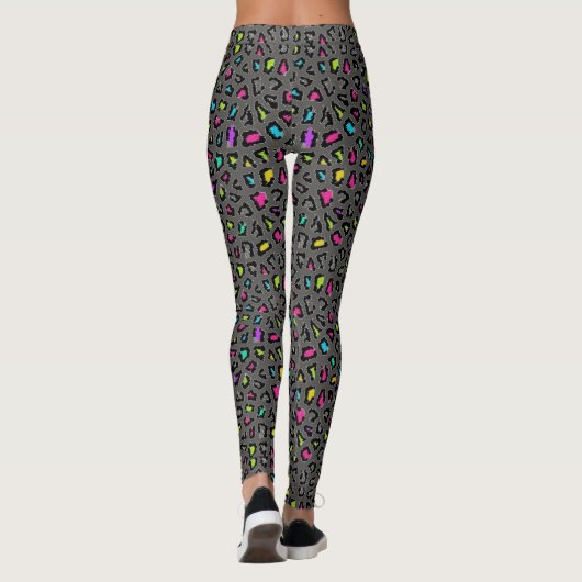 Kleurrijke Leopard Print Leggings (Achterkant)