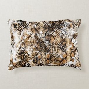 Kleurrijke Leopard Zebra camouflagepatroon Accent Kussen
