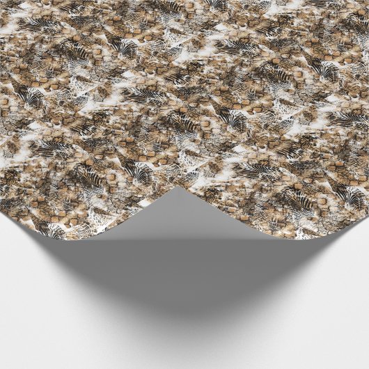 Kleurrijke Leopard Zebra camouflagepatroon Cadeaupapier (Hoek)