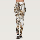 Kleurrijke Leopard Zebra camouflagepatroon Leggings (Achterkant)