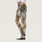 Kleurrijke Leopard Zebra camouflagepatroon Leggings (Links)