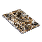 Kleurrijke Leopard Zebra camouflagepatroon Notitieboek (Rechterzijde)