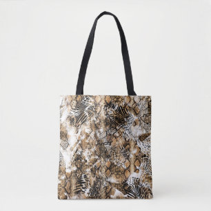 Kleurrijke Leopard Zebra camouflagepatroon Tote Bag