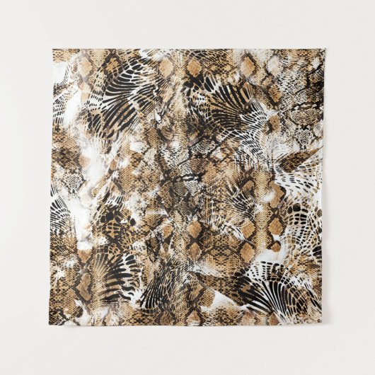 Kleurrijke Leopard Zebra camouflagepatroon Wandkleed (Voorkant)