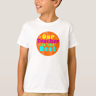 Kleurrijke leraar appreciatie circulaire t-shirt