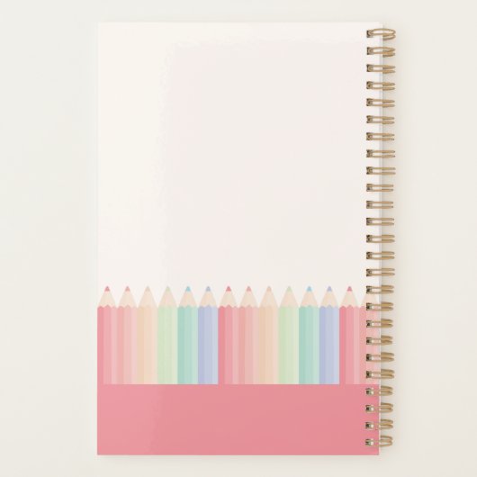 Kleurrijke leraar Custom Year Planner (Achterkant)