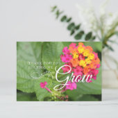 Kleurrijke leraar waardering bloem plat bedankkaart (Staand voorkant)