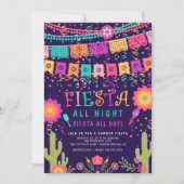 Kleurrijke Let's Fiesta Summer Party Uitnodiging (Voorkant)