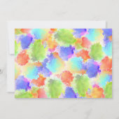 Kleurrijke Let's Paint Art Verjaardagsfeestfoto Kaart (Achterkant)