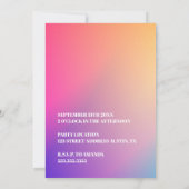 Kleurrijke Let's Party Verjaardag Kaart (Achterkant)