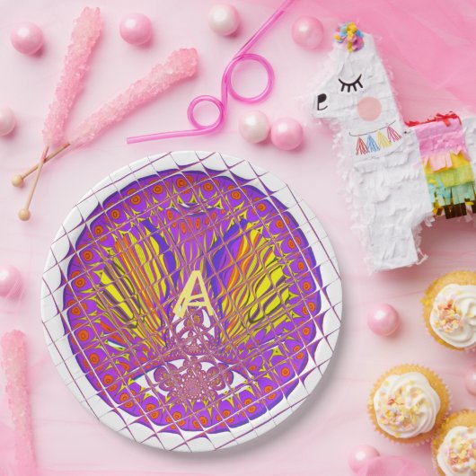 Kleurrijke letter A Logo papier Borden Papieren Bordje (Feest)