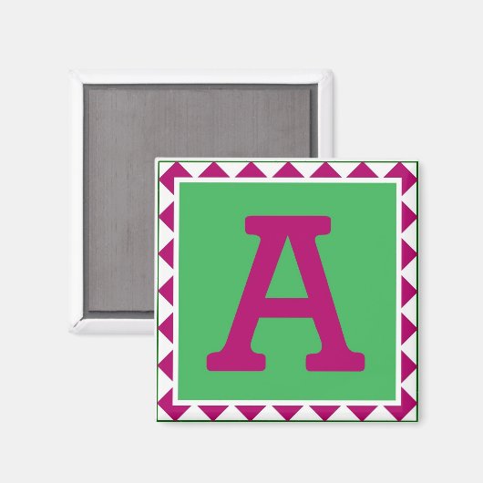 Kleurrijke letter 'A' - Magneet (Voorkant / Achterkant)