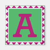 Kleurrijke letter 'A' - Magneet (Voorkant)