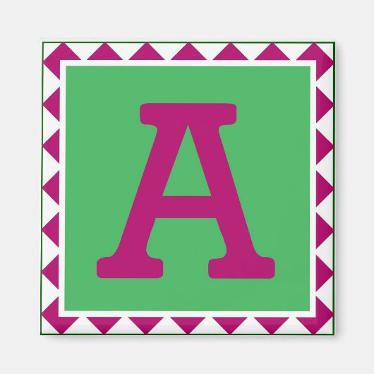 Kleurrijke letter 'A' - Magneet (Voorkant)