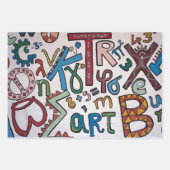 Kleurrijke letters en cijfers inpakpapier vel (Voorkant 2)