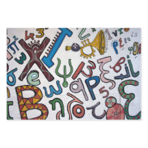 Kleurrijke letters en cijfers