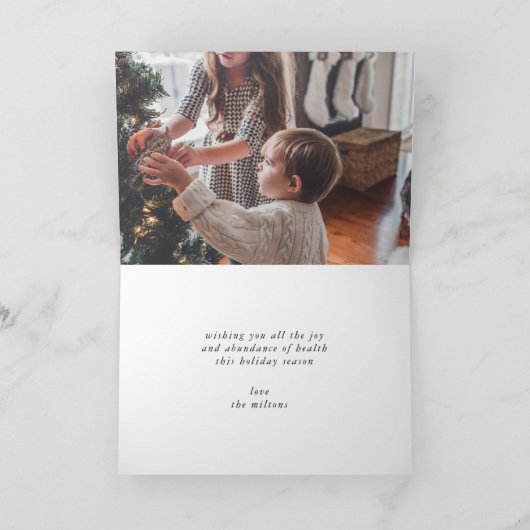 Kleurrijke Letters Joy Holiday Gevouwen Wenskaart Kaart (Binnen)