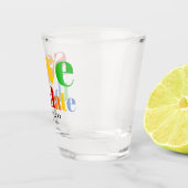 Kleurrijke letters, stippen en strepen homofoto shot glas (Rechts)