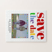 Kleurrijke letters stippen rood Sla de homofoto Da Legpuzzel (Horizontaal)