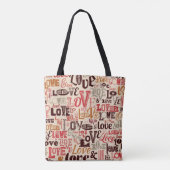 Kleurrijke letters- Tekstontwerp Tote Bag (Achterkant)