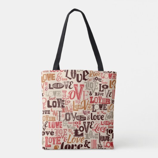 Kleurrijke letters- Tekstontwerp Tote Bag (Achterkant)