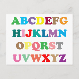 Kleurrijke letters van ABC Briefkaart