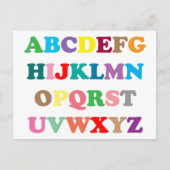 Kleurrijke letters van ABC Briefkaart (Voorkant)