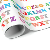 Kleurrijke letters van ABC Cadeaupapier (Rol Hoek)