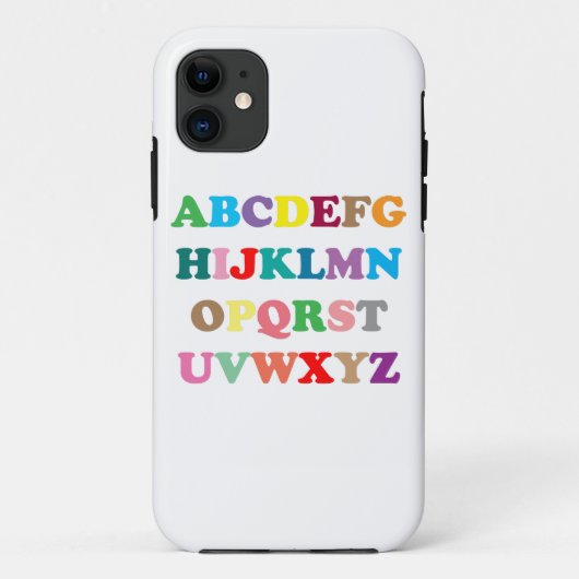 Kleurrijke letters van ABC Case-Mate iPhone Case (Achterkant)