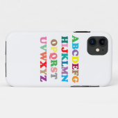 Kleurrijke letters van ABC Case-Mate iPhone Case (Achterkant (horizontaal))