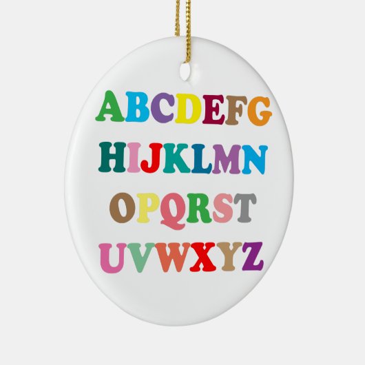 Kleurrijke letters van ABC Keramisch Ornament (Rechts)