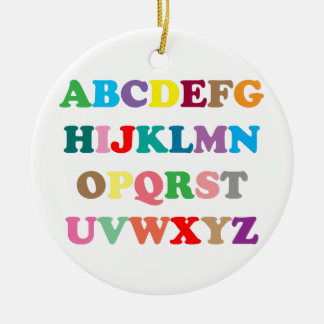 Kleurrijke letters van ABC Keramisch Ornament