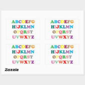 Kleurrijke letters van ABC Rechthoekige Sticker (Vel)