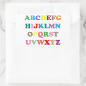 Kleurrijke letters van ABC Rechthoekige Sticker (Tas)