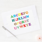 Kleurrijke letters van ABC Rechthoekige Sticker (Envelop)