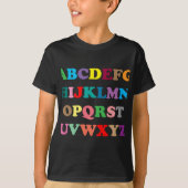 Kleurrijke letters van ABC T-shirt (Voorkant)