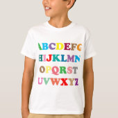 Kleurrijke letters van ABC T-shirt (Voorkant)