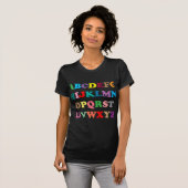 Kleurrijke letters van ABC T-shirt (Voorkant volledig)