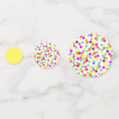 Kleurrijke Leuk Blauw Groen Geel Polka-Stippen Confetti (Voorkanten)