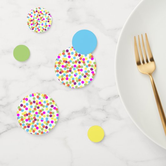 Kleurrijke Leuk Blauw Groen Geel Polka-Stippen Confetti (Groep)