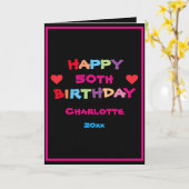 Kleurrijke & Leuke Aangepaste Namen & Datums Geluk Kaart (Gele Bloem)