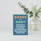 Kleurrijke Leuke Boeken voor Baby shower Informatiekaartje (Staand voorkant)