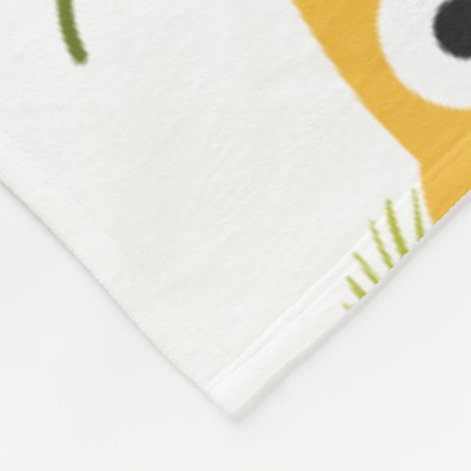 Kleurrijke Leuke Cartoon Hout Dieren Patroon Fleece Deken (Hoek)