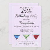 Kleurrijke leuke cocktails kaart (Voorkant / Achterkant)