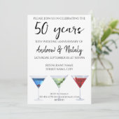 Kleurrijke leuke cocktails kaart (Staand voorkant)