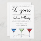 Kleurrijke leuke cocktails kaart (Voorkant / Achterkant)