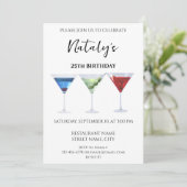 Kleurrijke leuke cocktails kaart (Staand voorkant)